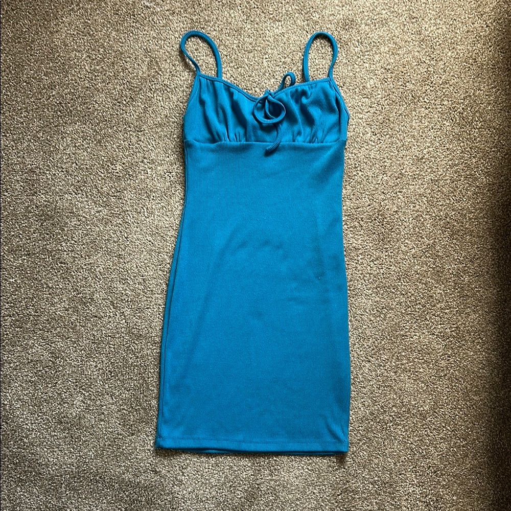 Teal Sleeveless Bodycon Dress